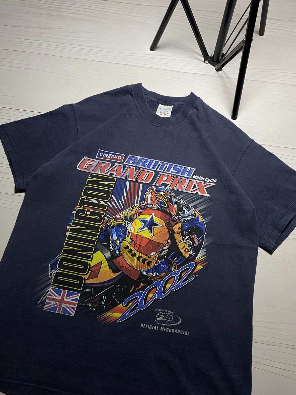 Other Vintage British Grand Prix 2002 motorcycle faded t shirt Size US L / EU 52-54 / 3 - 13 Thumbnail