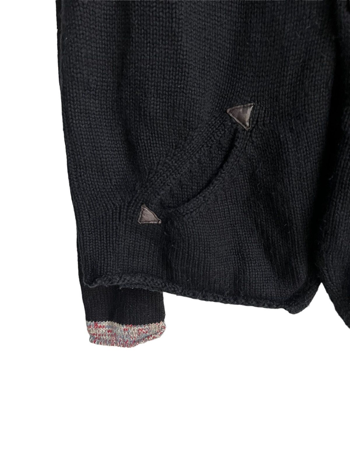 Yohji Yamamoto Yohji Yamamoto Hybrid Knitted Leather Button Oversize Jacket Size US XL / EU 56 / 4 - 6 Thumbnail