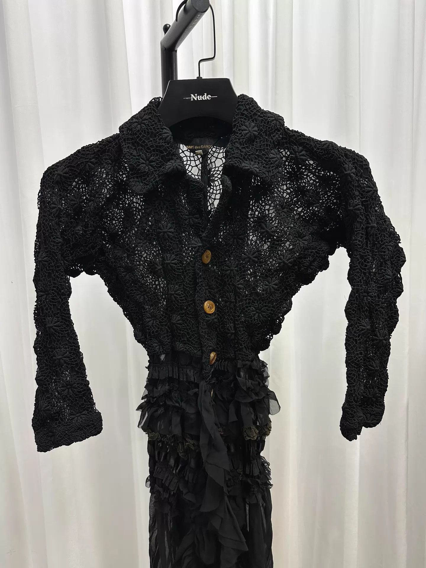 Comme des Garcons Comme des Garcons 2005aw GhostBride Black Lace 2-Way S Size S / US 4 / IT 40 - 2 Thumbnail