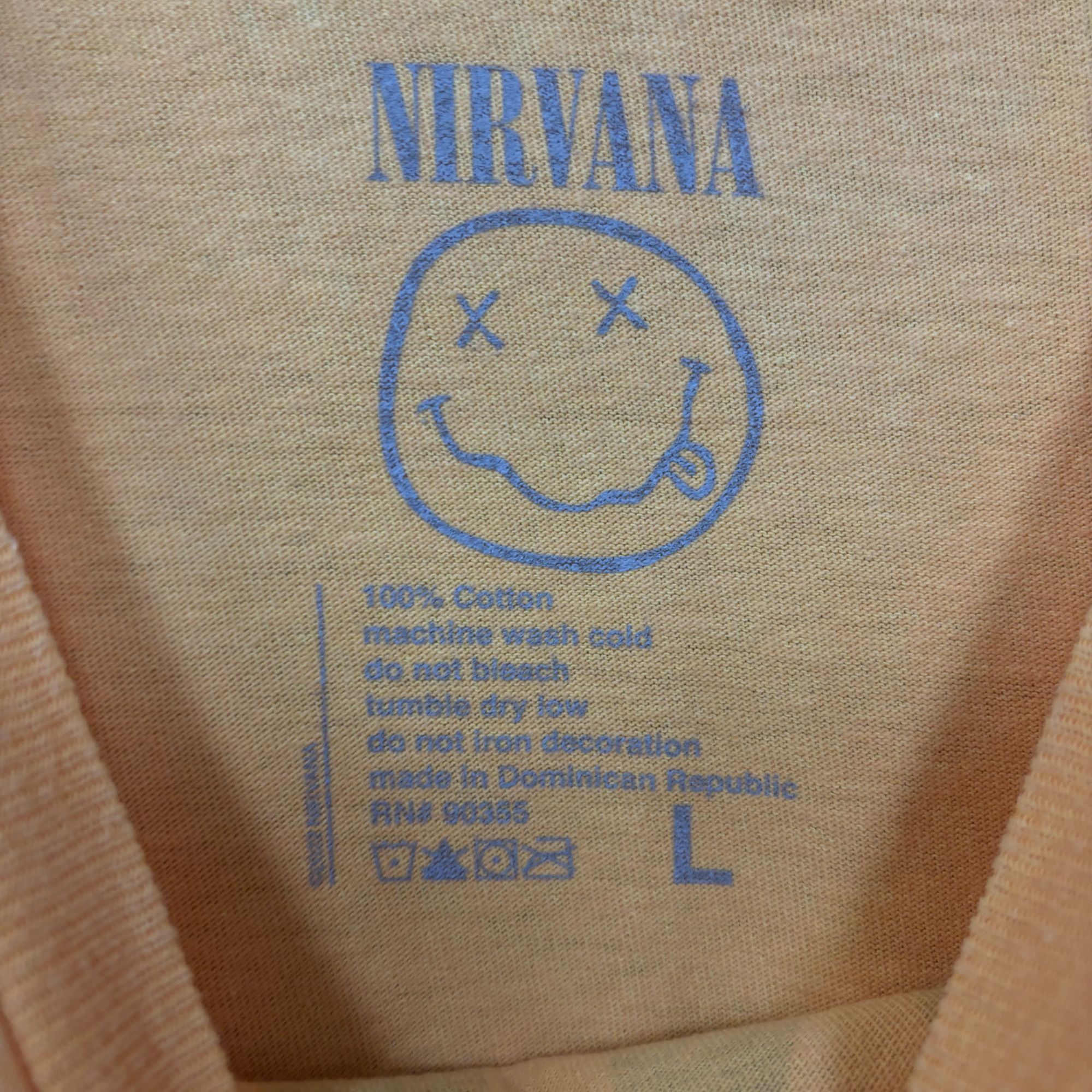 Nirvana Nirvana Spell-Out Nevermind Smiley Face Grunge Tee Large Size US L / EU 52-54 / 3 - 4 Thumbnail
