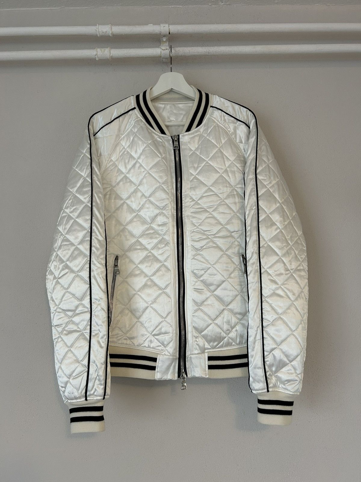 Satin Quilted Bomber