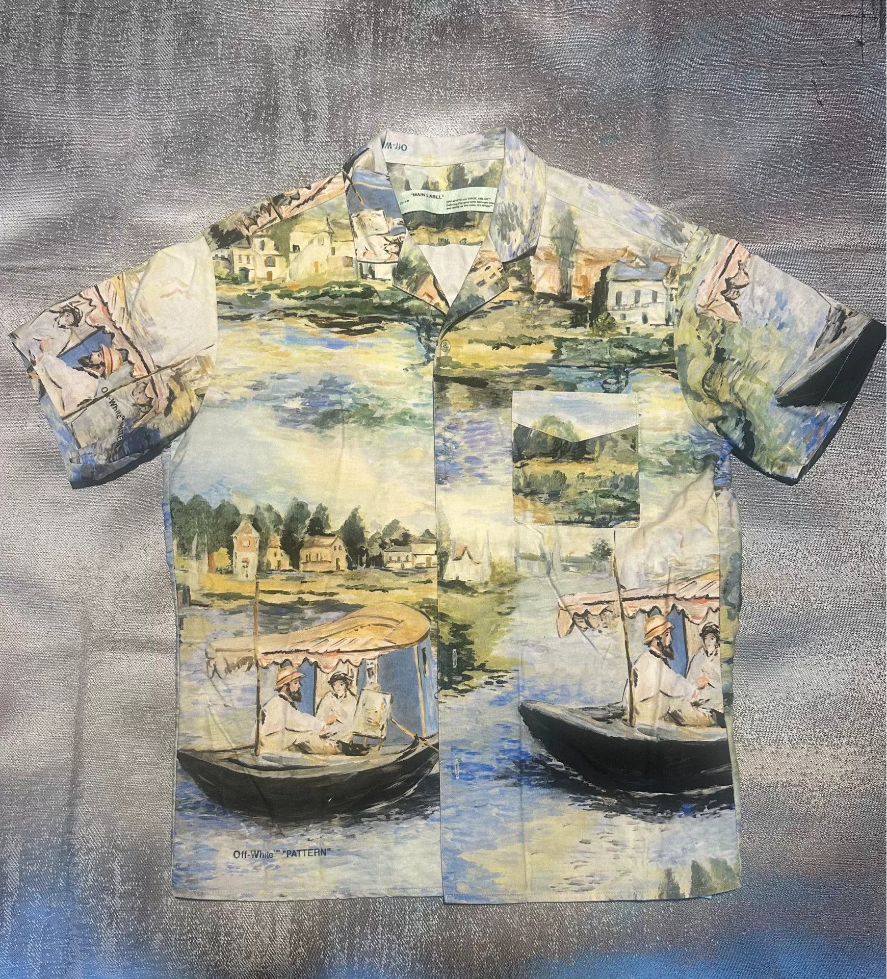 Off-White Off White 19SS Oil Painting Short Sleeve Shirt Size US S / EU 44-46 / 1 - 1 Thumbnail