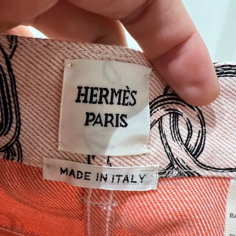 Hermes Hermes Pattern Printed Straight Leg Denim Short Pants Size 42" / US 20 - 3 Thumbnail