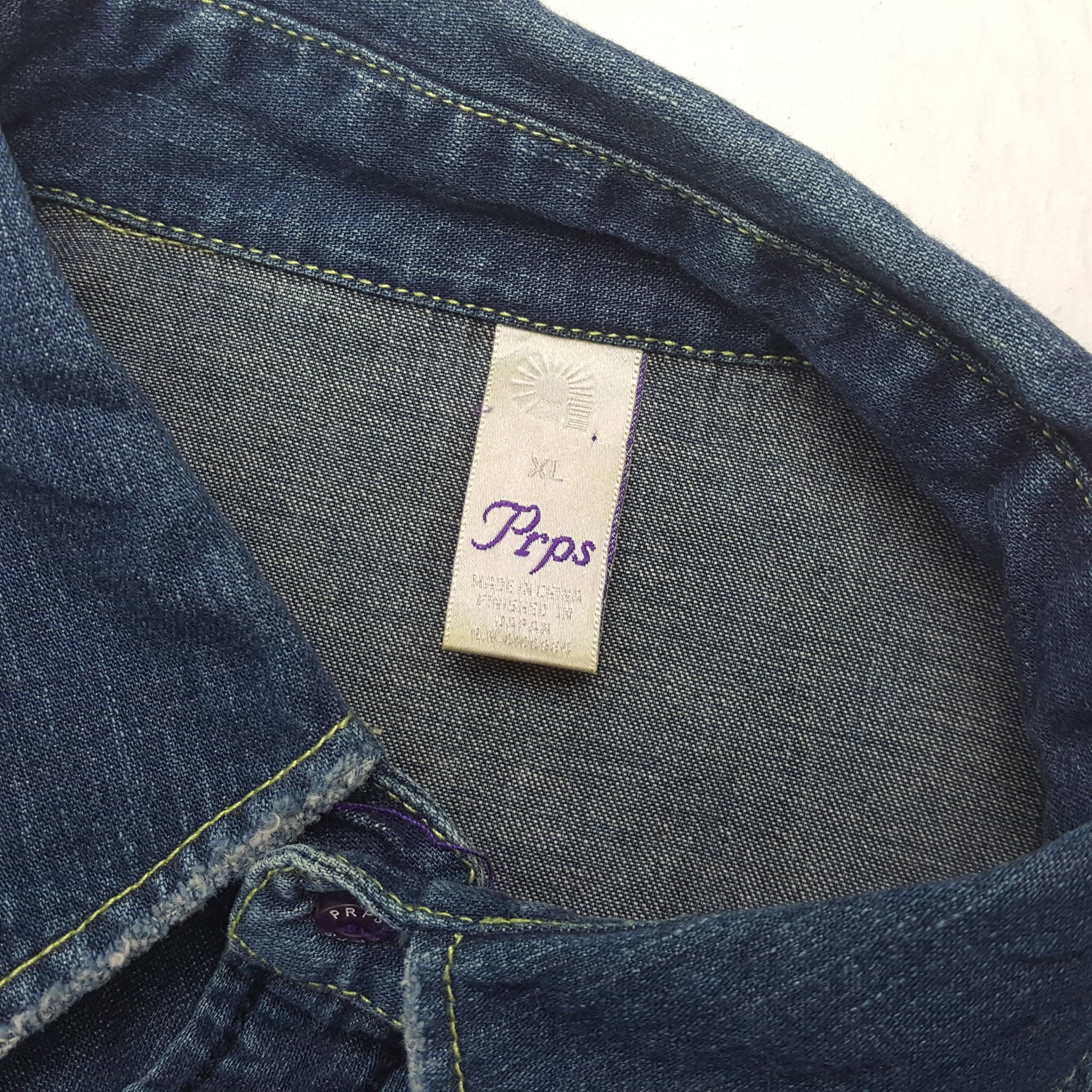 Prps Prps Fashion Style Double Pocket Denim Shirt RR8 Size US XL / EU 56 / 4 - 4 Thumbnail