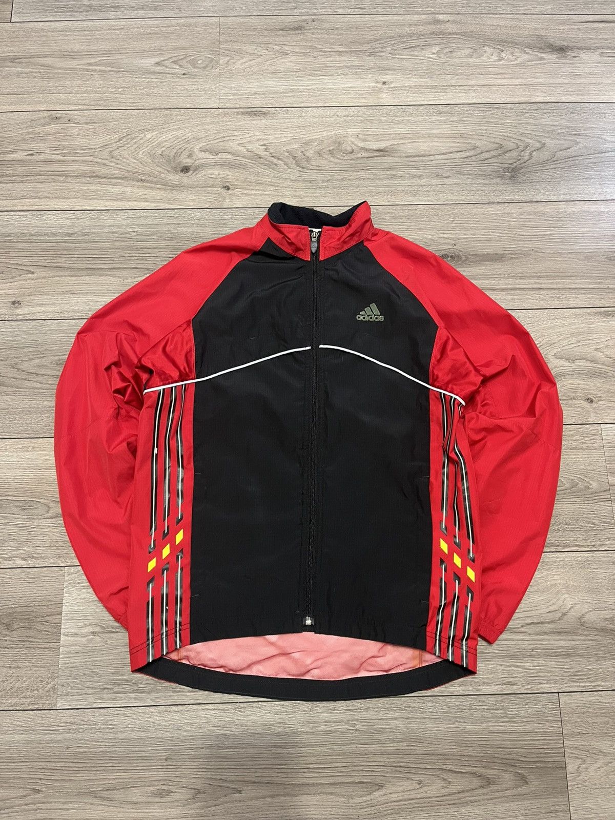 Adidas × Vintage Mens Adidas Climaproof Red Black Adistar Jacket Lightweight Size US S / EU 44-46 / 1 - 1 Thumbnail