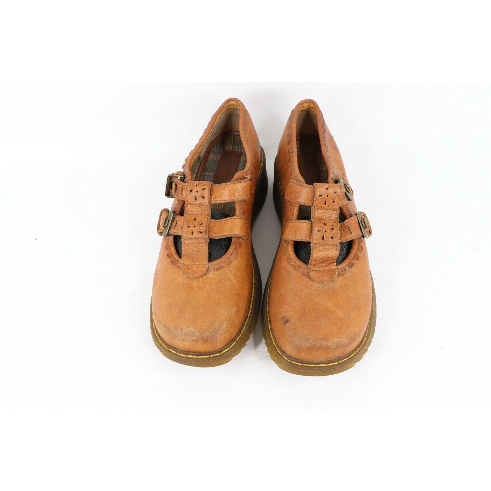 Dr. Martens × Vintage Vintage Dr Martens Distressed Floral Chunky Leather Shoes Size US 9 / IT 39 - 2 Thumbnail