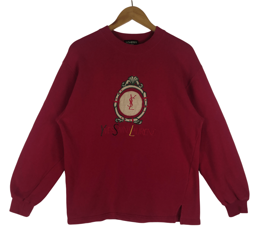 Yves Saint Laurent Vintage 90s Yves Saint Laurent Sweatshirt YSL Spellout Size US L / EU 52-54 / 3 - 2 Thumbnail