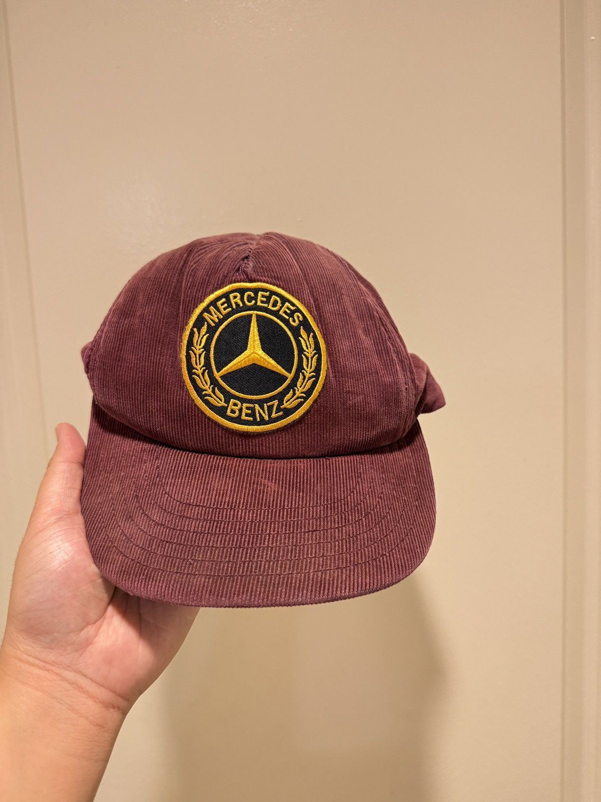 Mercedes-Benz × Vintage 90s Vintage Mercedes Benz Faded corduroy hat Size ONE SIZE - 1 Thumbnail