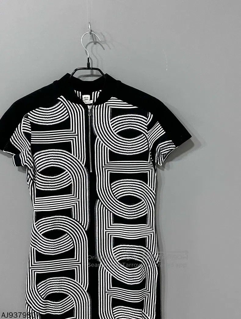 Hermes Hermes Black and White Zippered Pig Nose Dress Size XXS / US 00 / IT 34 - 3 Thumbnail