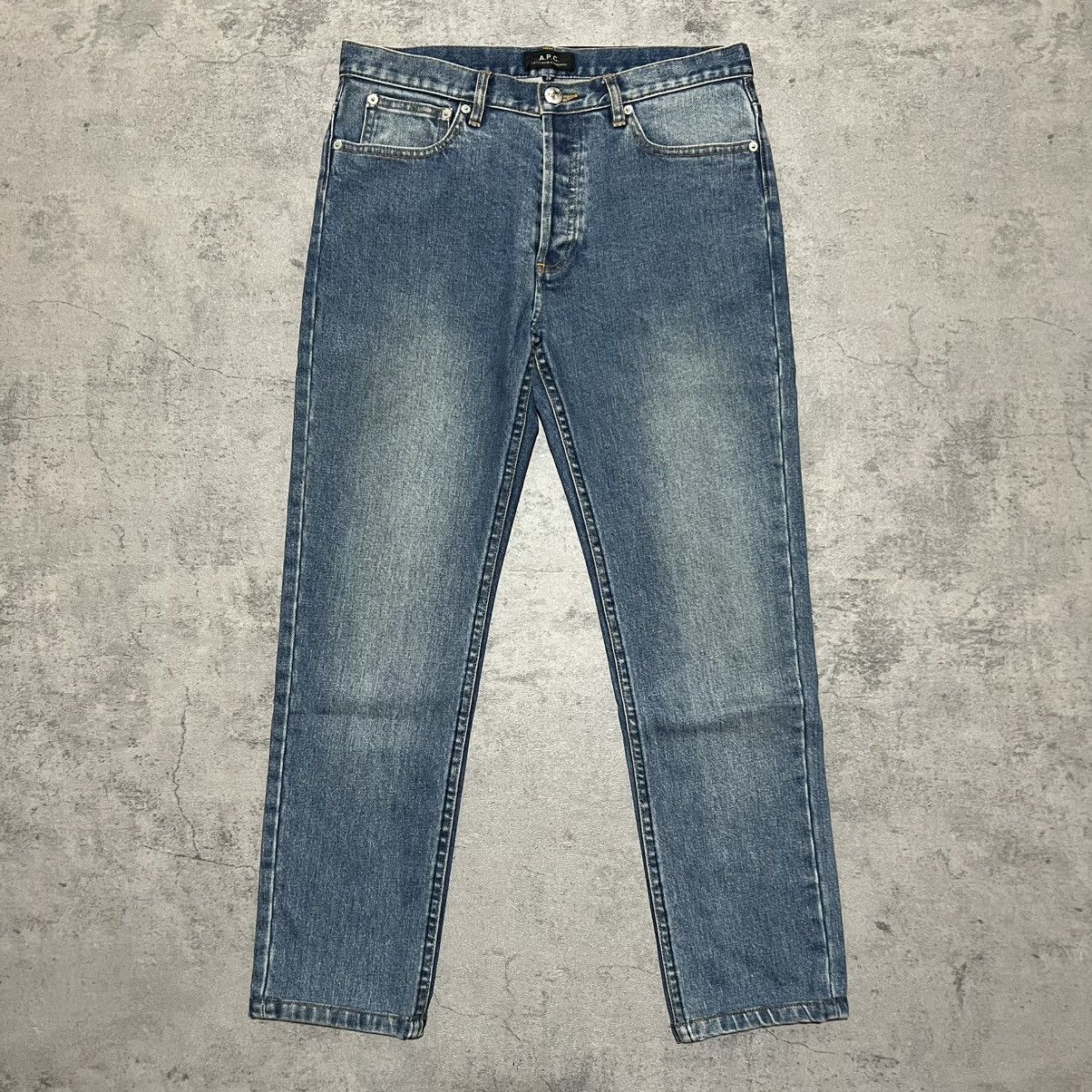 A.P.C. A.P.C. Petit New Standard Mid Rise Taper Leg Denim Jeans Size US 30 / EU 46 - 2 Thumbnail