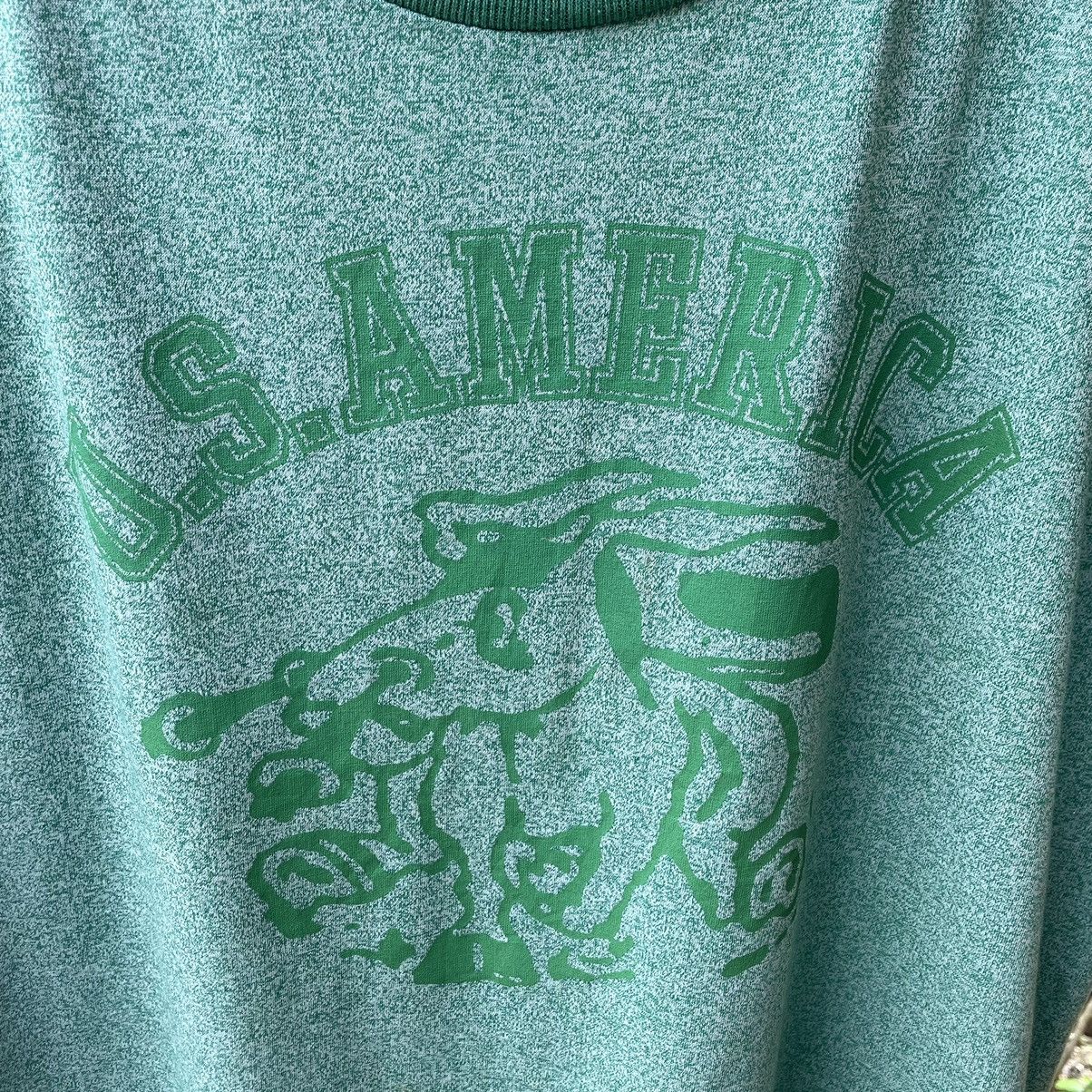 Champion × Vintage 🔥Vintage Champion US America Cartoon Logo Raglan Tee Size US S / EU 44-46 / 1 - 4 Thumbnail