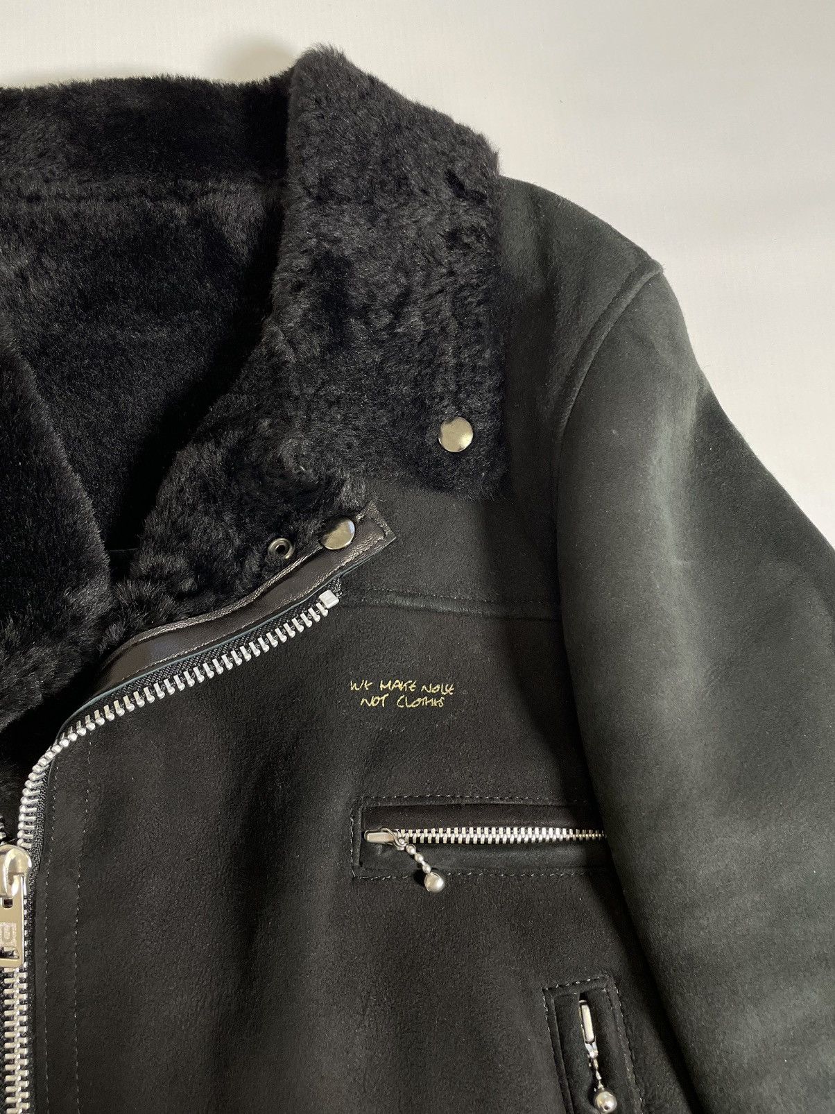 Undercover Black Suede + Shearling Biker Jacket Size US S / EU 44-46 / 1 - 4 Thumbnail