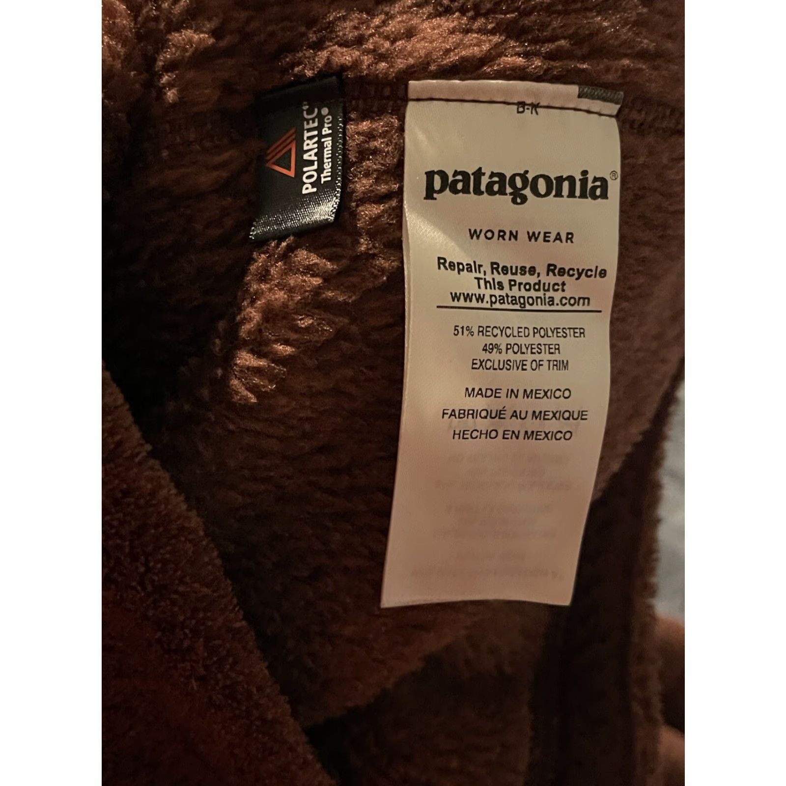 Patagonia Patagonia Women's Large Re Tool Snap T Fleece Pullover Burgundy Jacket Size L / US 10 / IT 46 - 7 Thumbnail