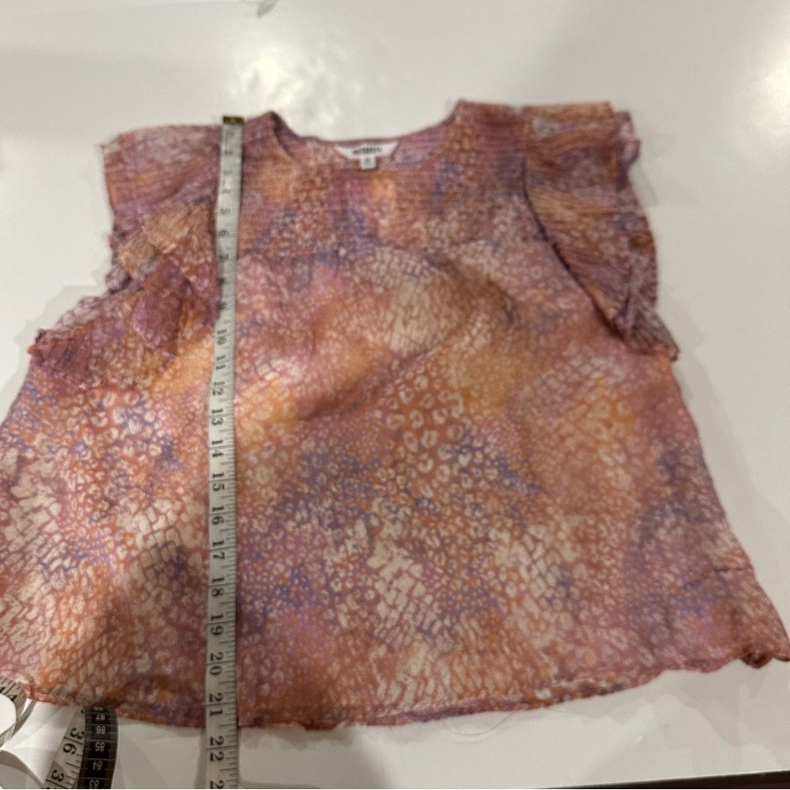 BB Dakota BB Dakota Dreams Are Made Of Tie Dye Short Sleeve Ruffle Top Size M / US 6-8 / IT 42-44 - 11 Thumbnail