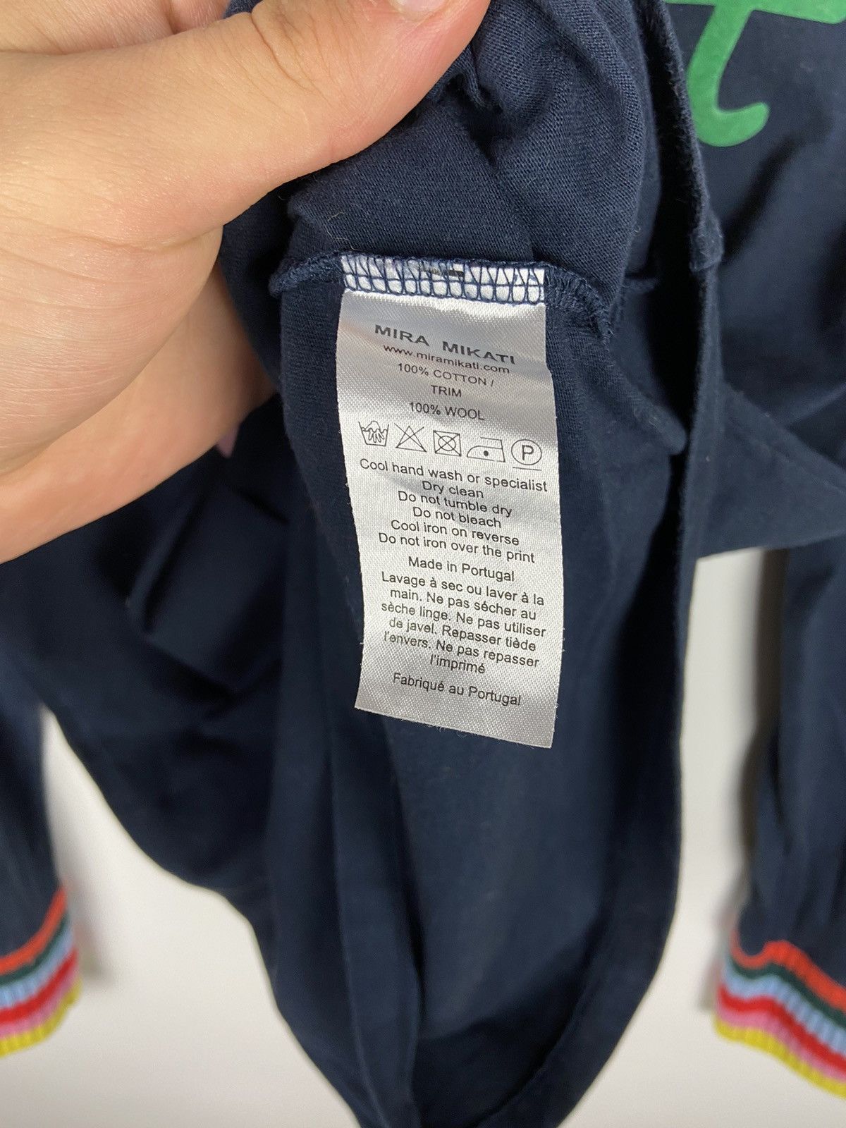 Designer × Mira Mikati Mira Mikati Graphic Print Mock Neck Sweatshirt Blue Womens Size XS / US 0-2 / IT 36-38 - 10 Thumbnail