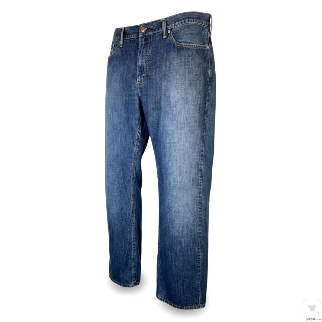 Levi's Levi's 514 Jeans Mens 38x32 Blue Medium Wash Straight Denim Zip Fly Regular Fit 5-Pocket World USA Leather Patch Logo Vintage: No Size US 38 / EU 54 - 2 Thumbnail