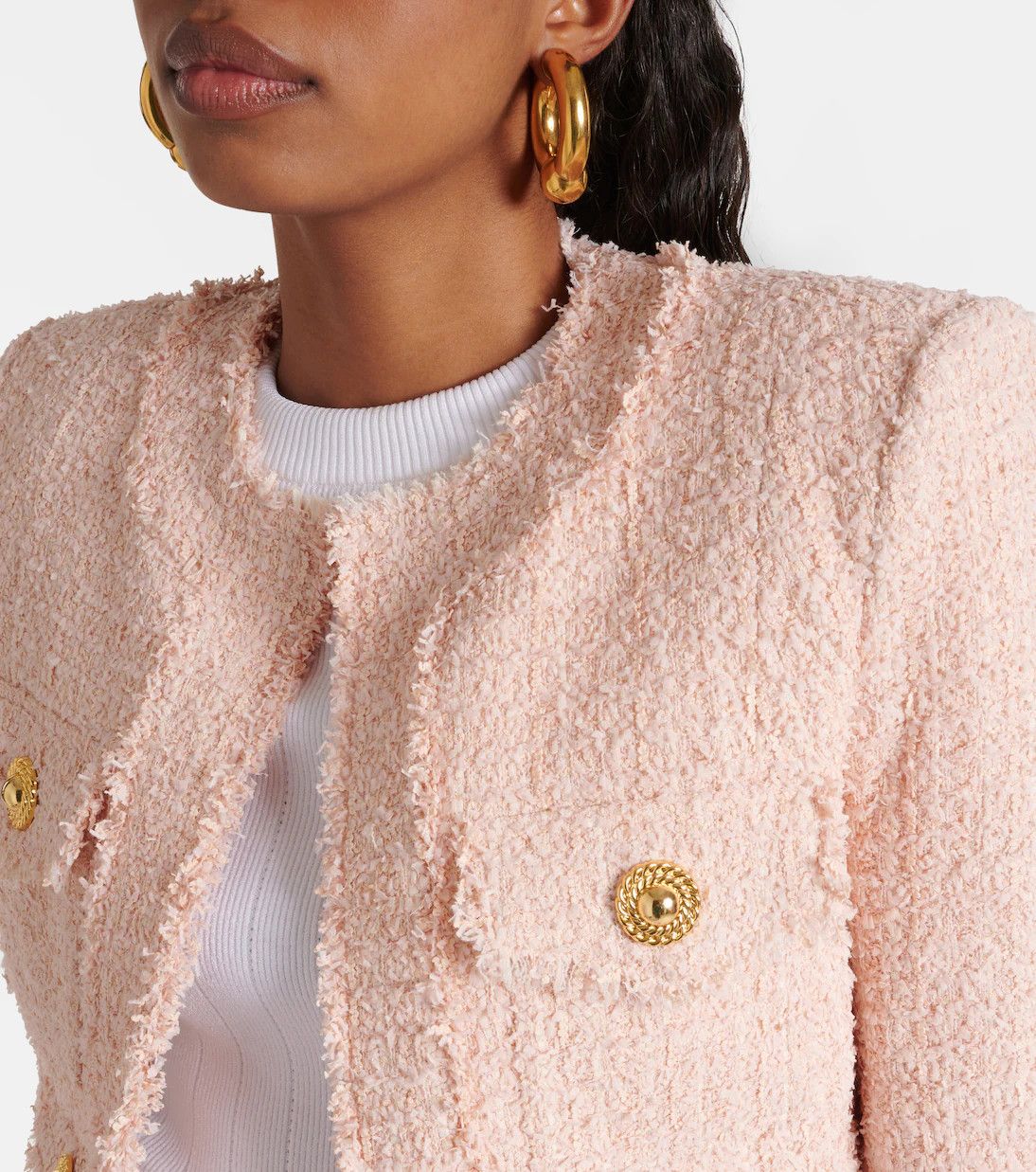 Balmain o1w1db10624 Jacket in Rose Size M / US 6-8 / IT 42-44 - 4 Thumbnail