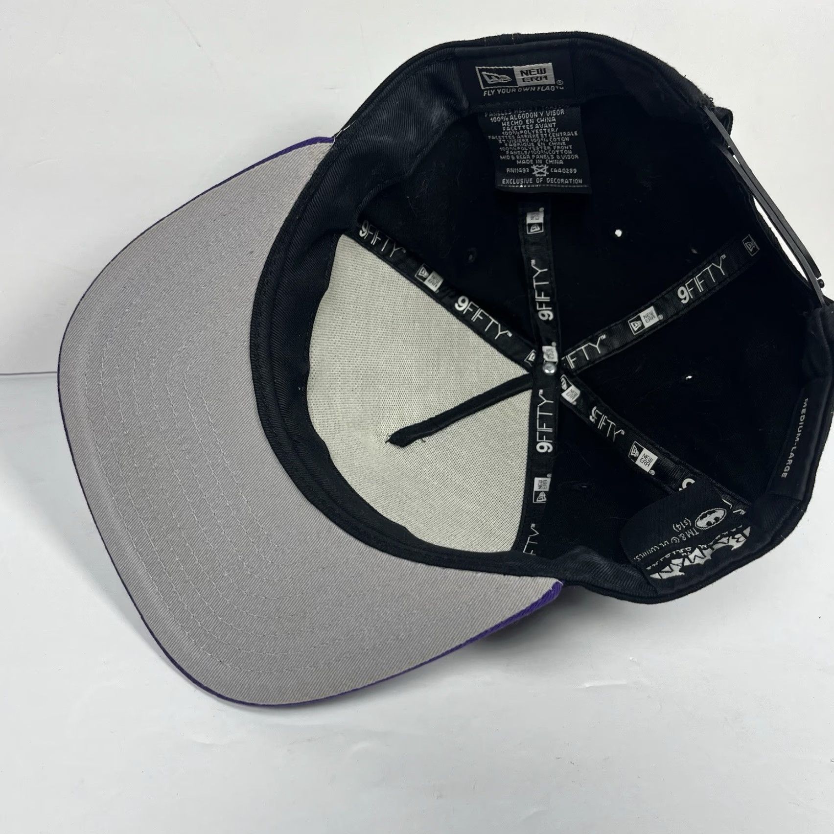 New Era New Era 59Fifty SnapBack Batman Origins Joker Medium-Large Adjustable Hat Unisex Adults Black Polyester Canvas Cap Size ONE SIZE - 5 Thumbnail