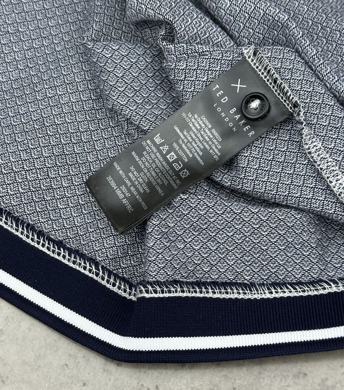 Ted Baker Ted Baker London Men's Geometric Knit Polo Shirt Size 6 Size US XXL / EU 58 / 5 - 9 Thumbnail