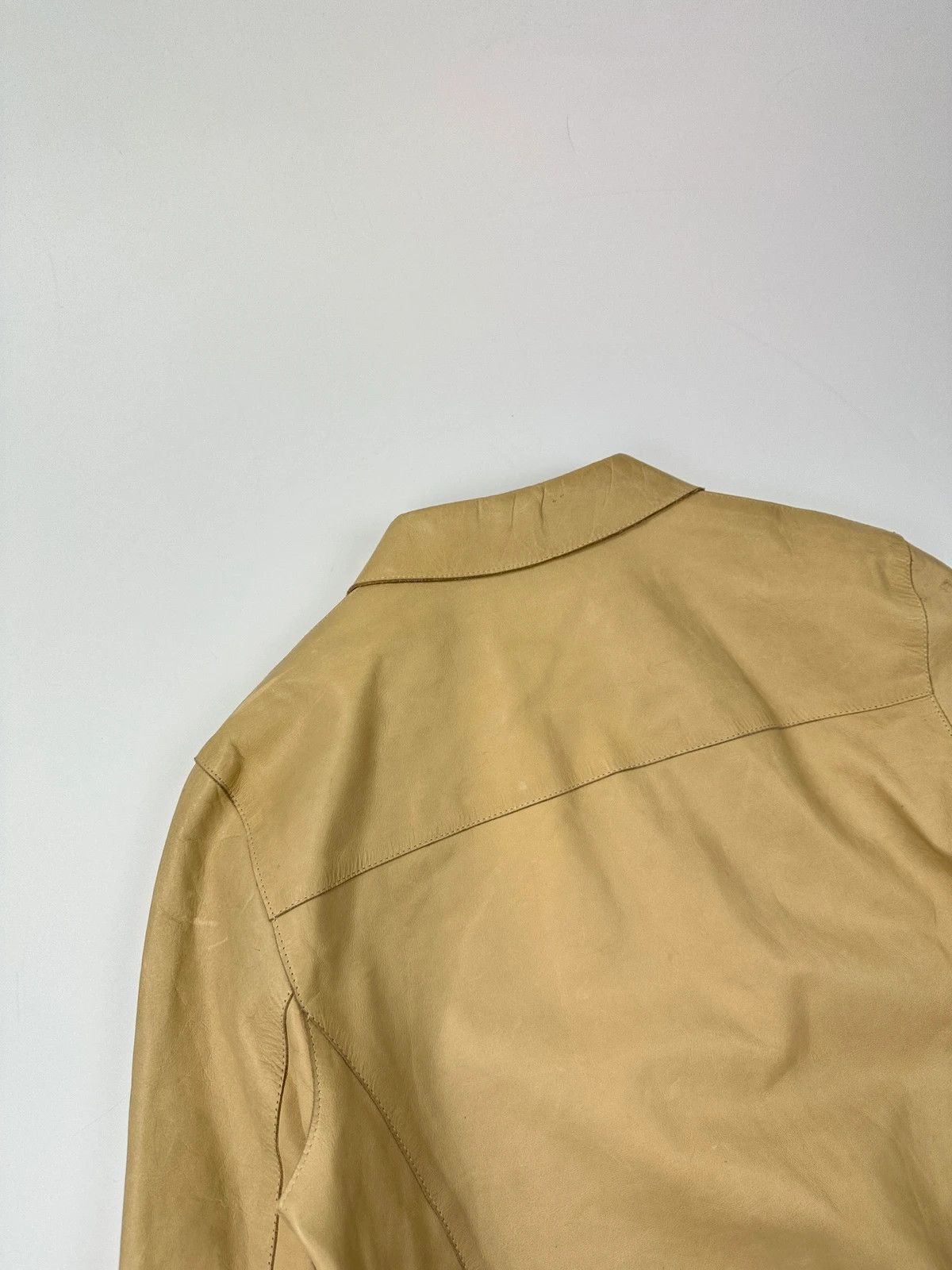 Prada Prada Milano SS99 Beige Leather CalfSkin Snap Buttons Jacket Size M / US 6-8 / IT 42-44 - 8 Thumbnail