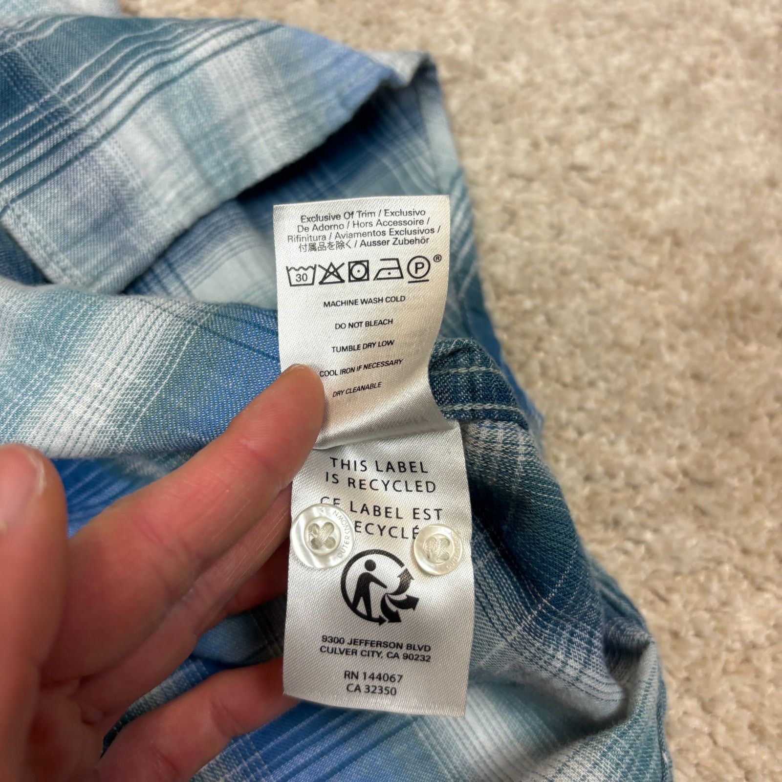Outerknown Outerknown Highline Cotton Linen Blend Button Up Men's M Size US M / EU 48-50 / 2 - 8 Thumbnail