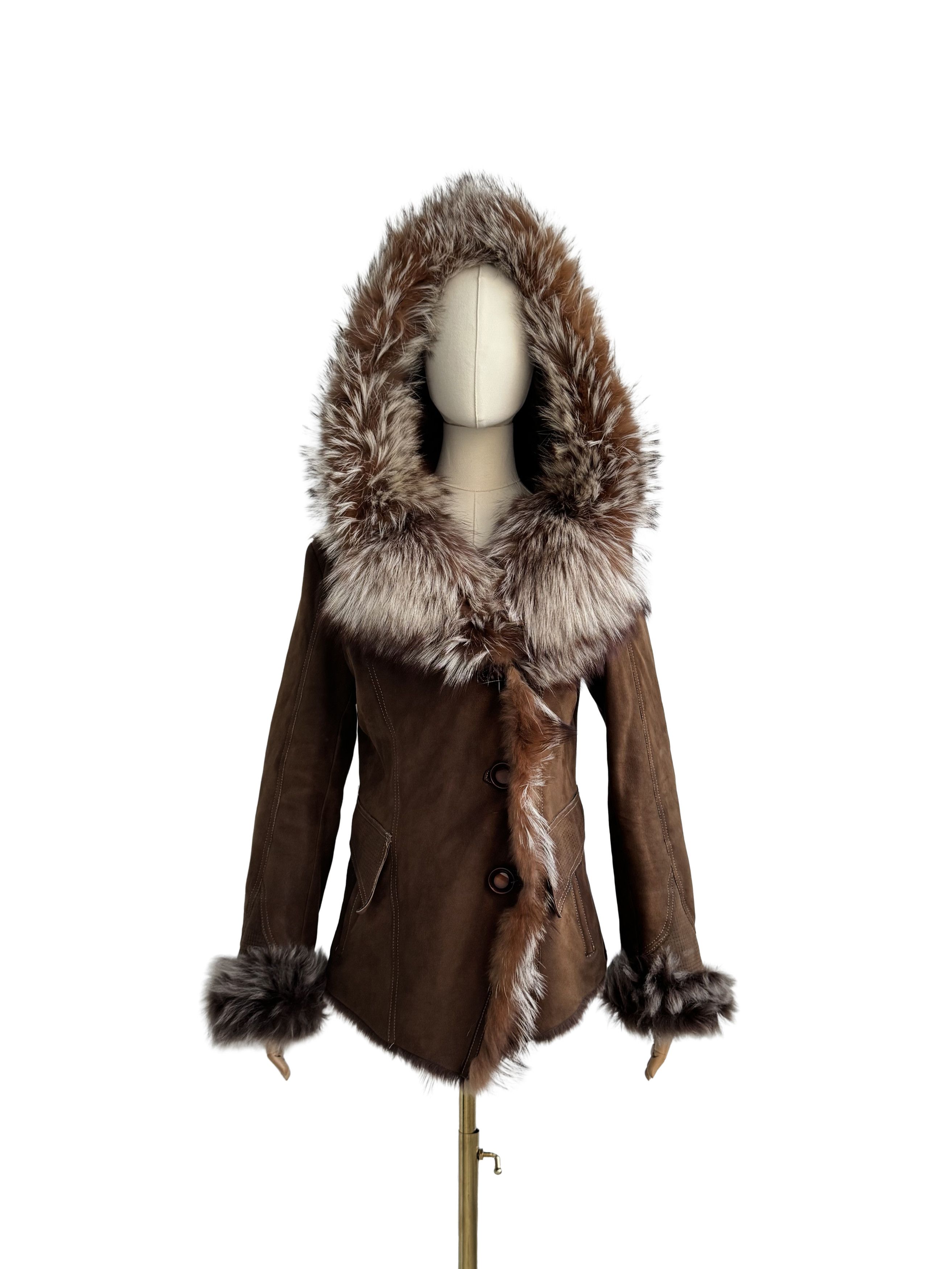 Japanese Brand Vintage Genuine Leather/Real Fur Hooded Jacket Size M / US 6-8 / IT 42-44 - 3 Thumbnail