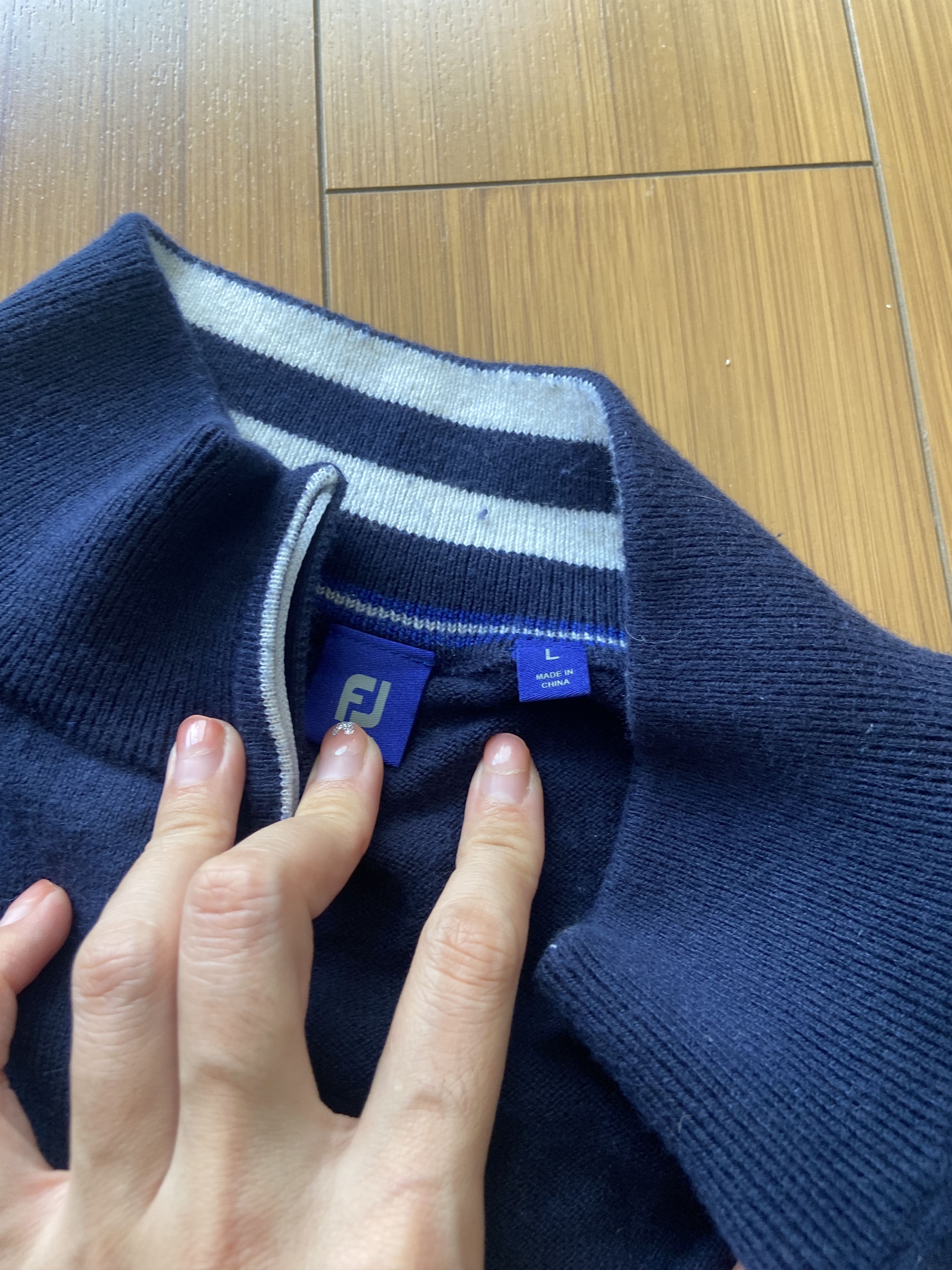 Footjoy FJ Footjoy Men's Golf Cashmere Blend Navy Sweater L Size US L / EU 52-54 / 3 - 3 Thumbnail