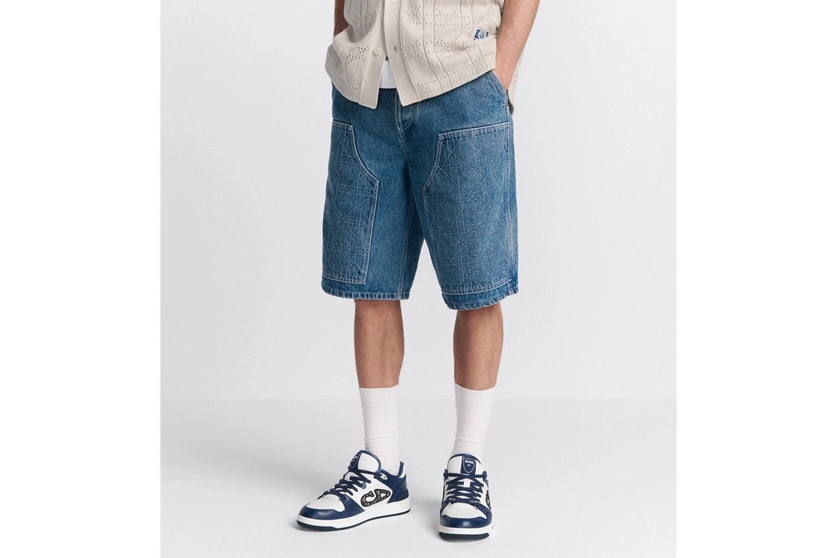 Dior o1bcso1str0226 Cannage Carpenter Bermuda Shorts in Blue Size US 36 / EU 52 - 5 Thumbnail