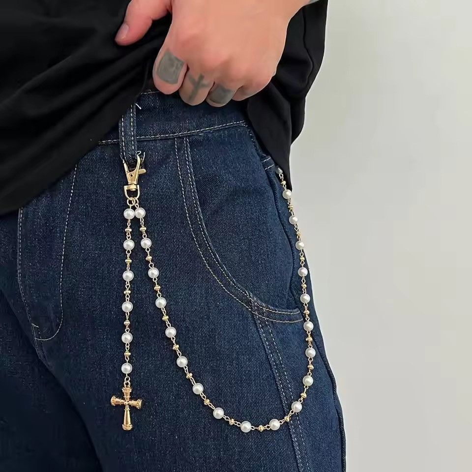 Jewelry Cross Pendant Imitation Pearl Size ONE SIZE - 1 Thumbnail