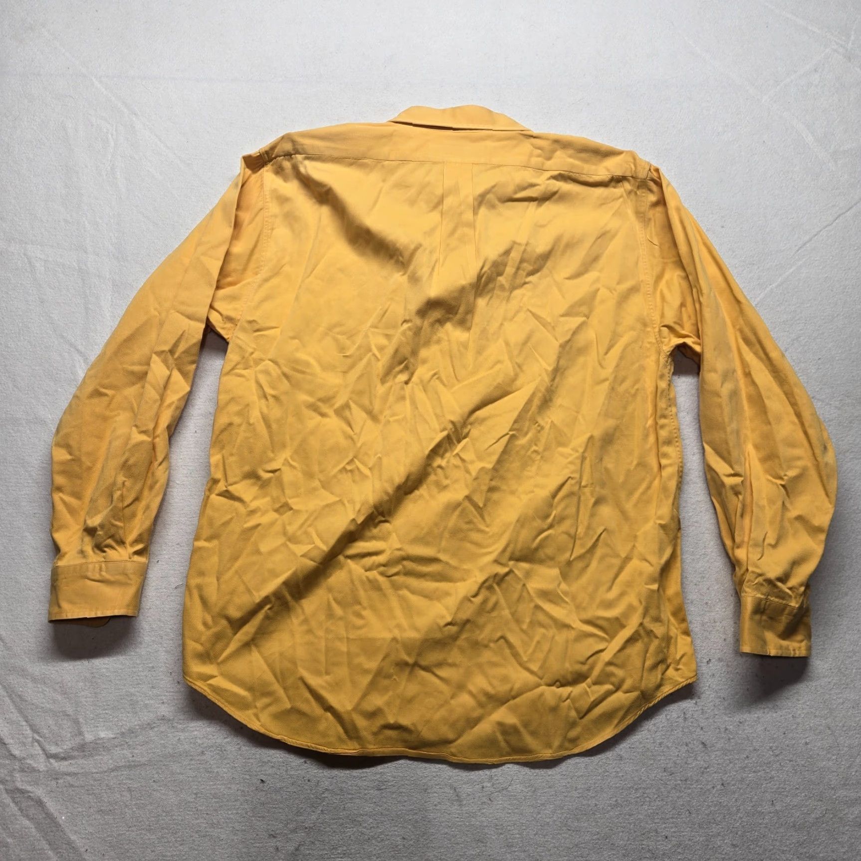 Vintage John Ashford Shirt Adult L Yellow Long Sleeve Button-Down Regular Mens Size US L / EU 52-54 / 3 - 7 Thumbnail