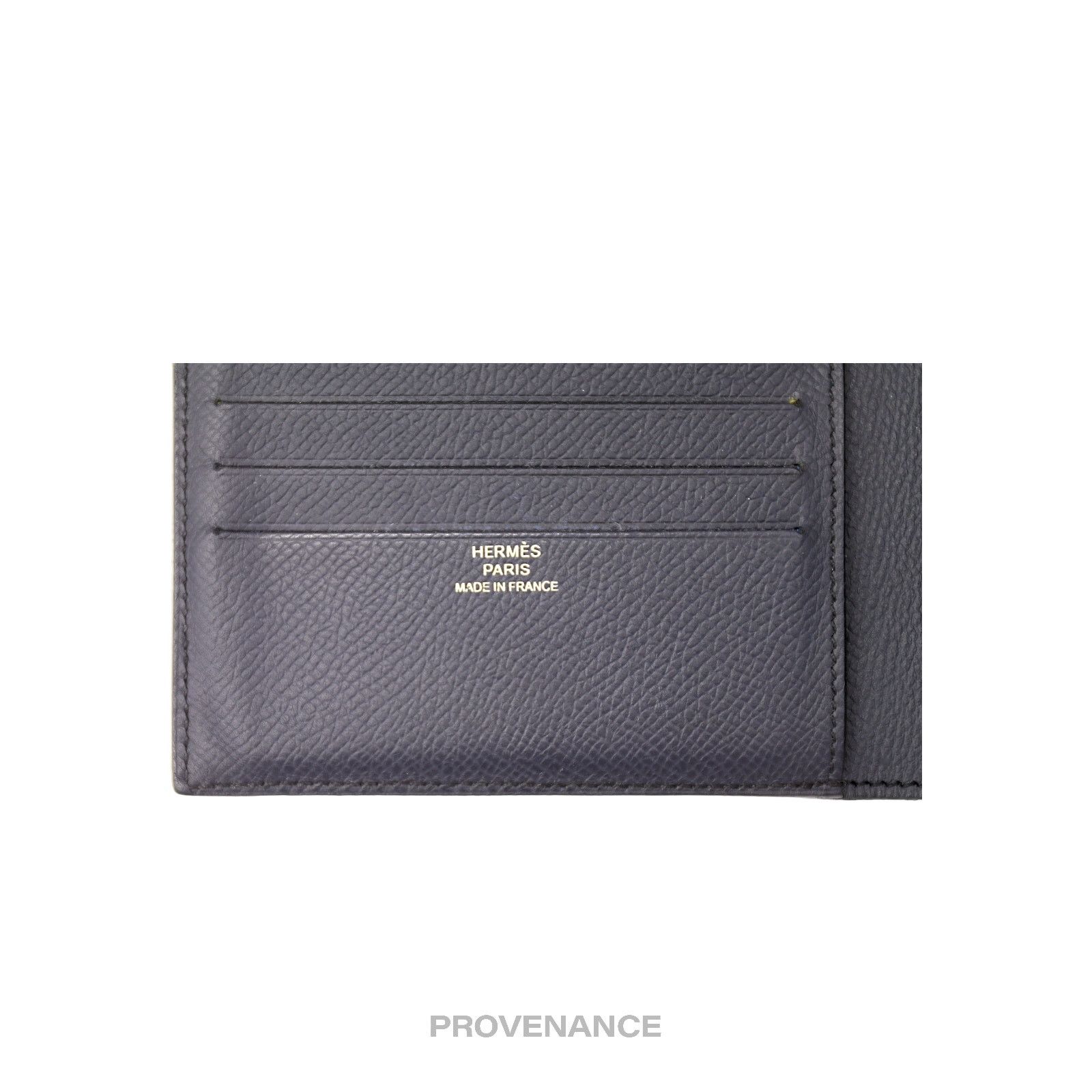 Hermes 🔴 Hermes Citizen Twill Compact Wallet - Bleu Nuit Epsom Size ONE SIZE - 7 Thumbnail