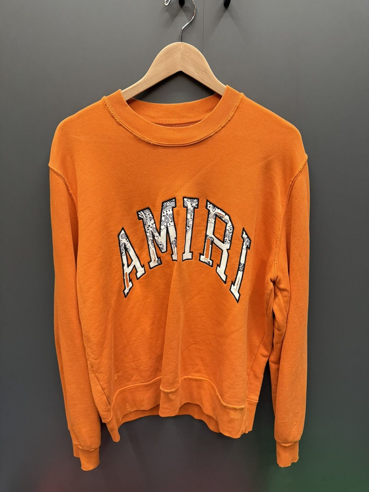 Amiri Amiri Orange Cotton Sweatshirt With Bandana Applique Size US M / EU 48-50 / 2 - 1 Thumbnail