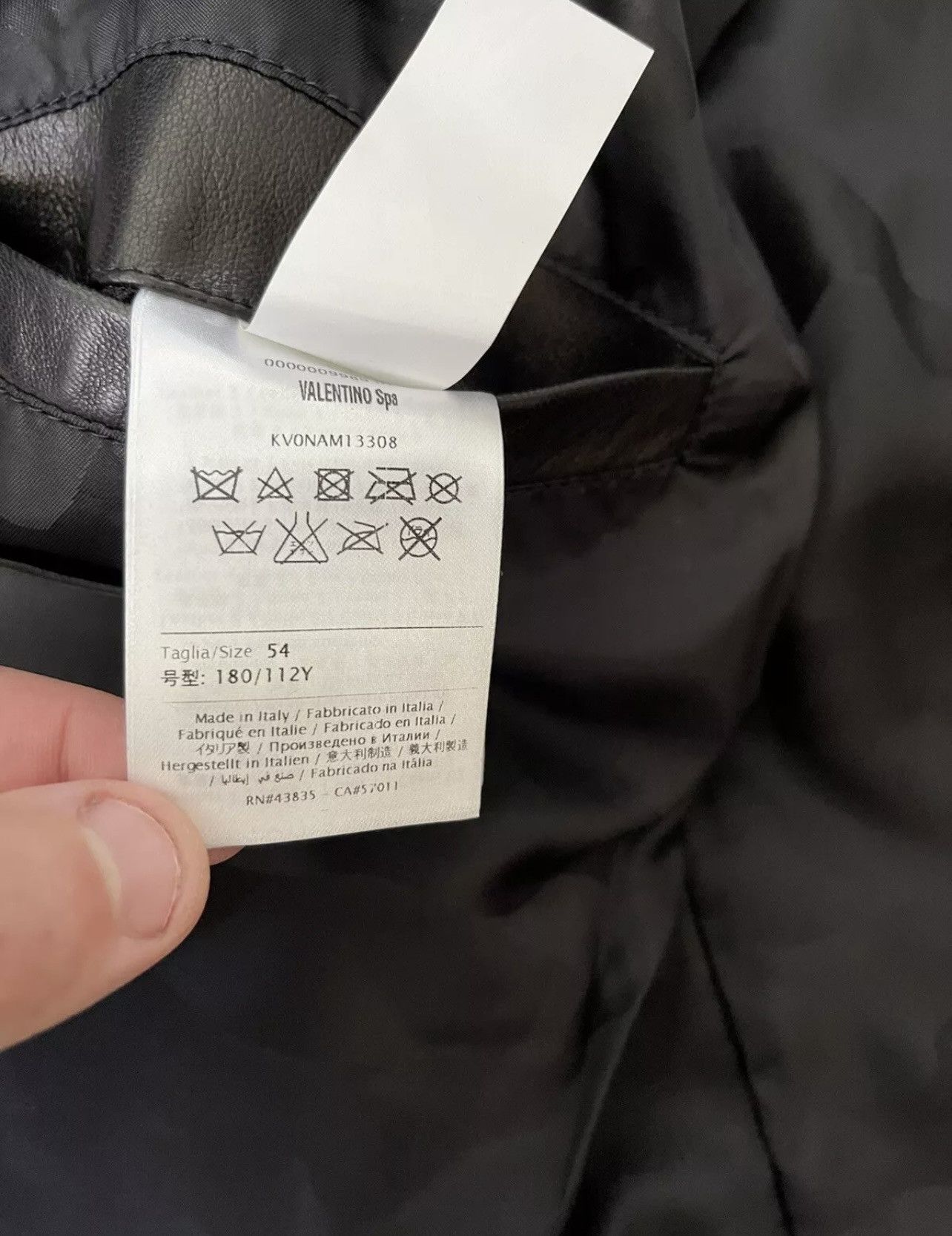 Valentino Valentino Men's Black Eagle Leather Size 54 Like L $6500 Size US L / EU 52-54 / 3 - 6 Thumbnail