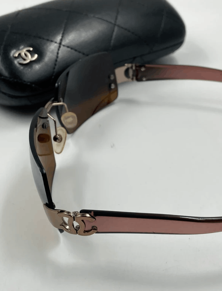 Chanel CHANEL Sunglasses 4048 Rimless Rhinestone 4017 Shields RI832 Size ONE SIZE - 3 Thumbnail