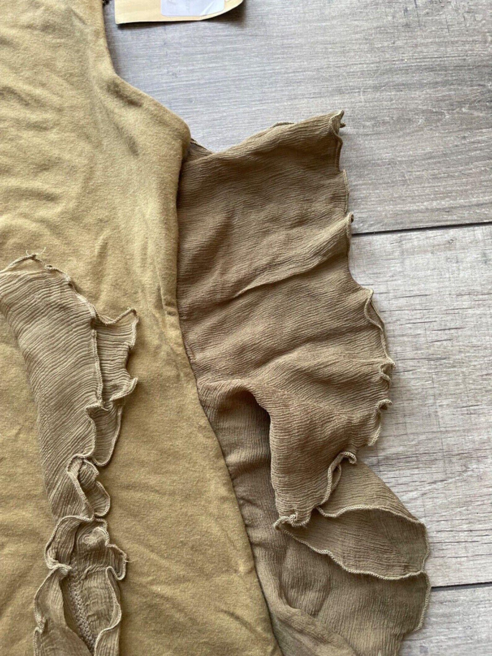 Other Fornarina One-Sleeve Ruffle Top Khaki / Olive 2000s — Size M Size M / US 6-8 / IT 42-44 - 5 Thumbnail