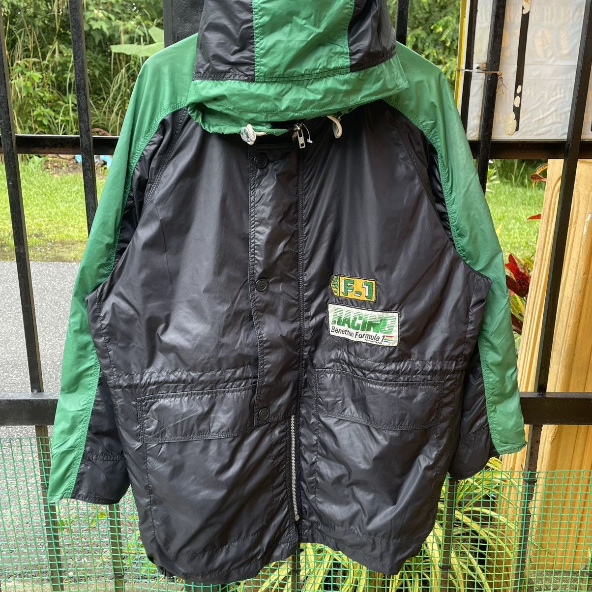 Benetton 🔥Benetton Formula One Two Layer Hooned Windbreaker Jacket Size US XL / EU 56 / 4 - 5 Thumbnail
