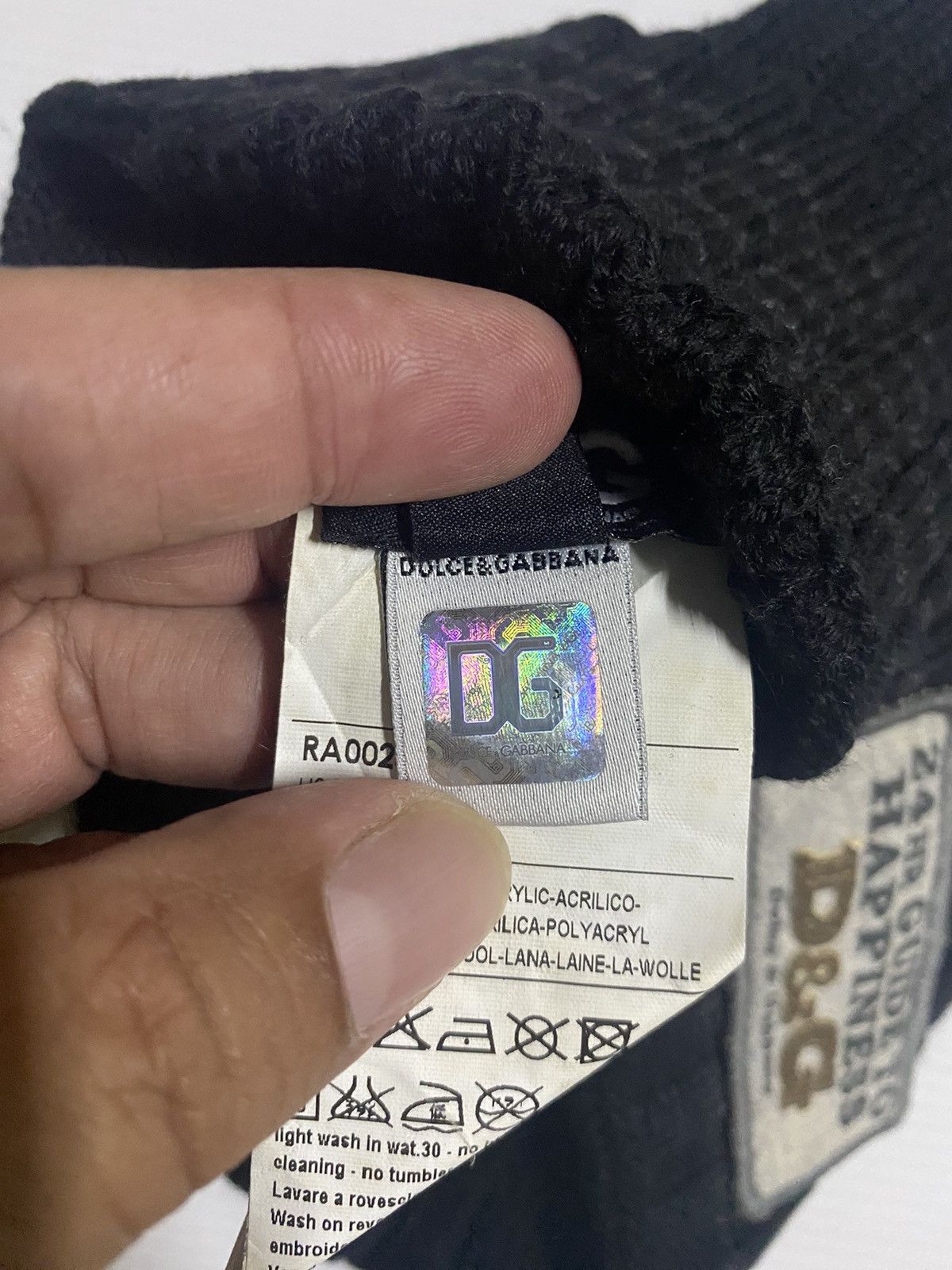 Dolce & Gabbana Dolce & Gabbana Small Patches Knitted Beanie Hat Size ONE SIZE - 6 Thumbnail