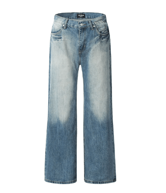 Japanese Brand × Jean Retro American men's simple flared washed jeans Size US 32 / EU 48 - 6 Thumbnail