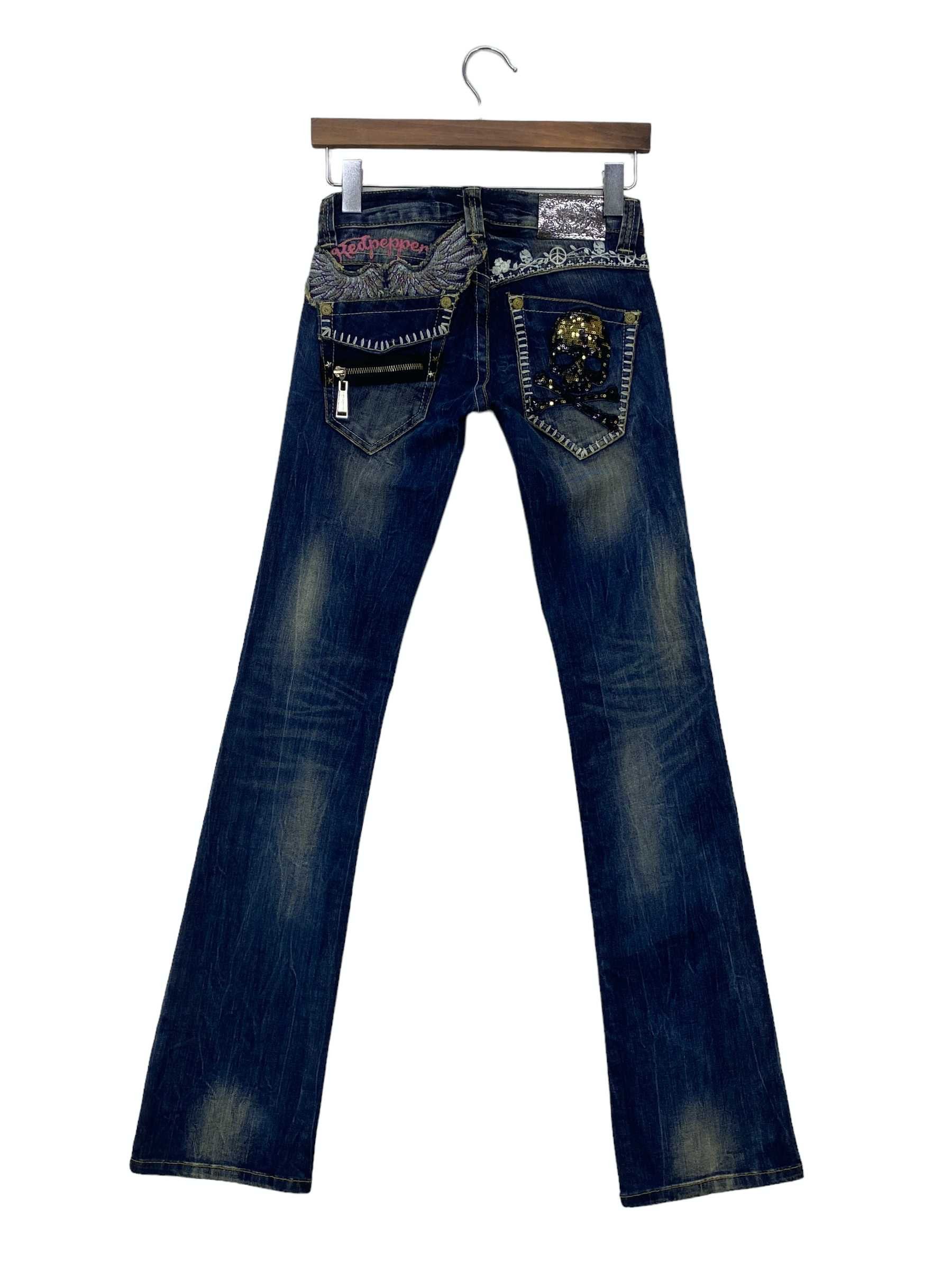 image of Distressed Denim Red Pepper Jeans Flare Jeans Distressed Jeans in Blue, Women's (Size 24)
