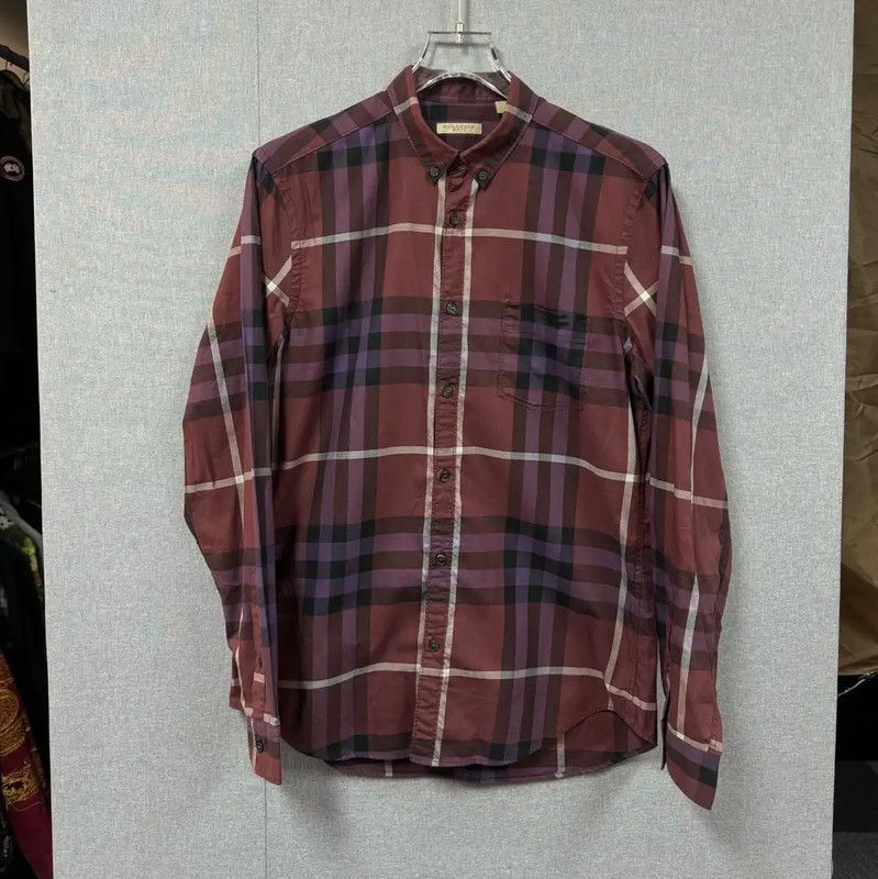 Burberry Burberry Men's Pink Cotton Long Sleeve Shirt Size US M / EU 48-50 / 2 - 1 Thumbnail