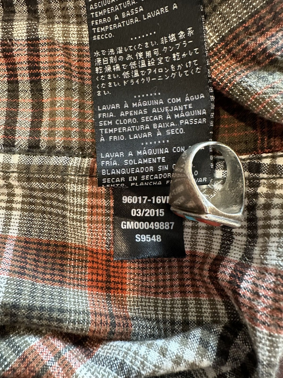 Harley Davidson Harley Davidson Orange/Green Flannel Button Up XL Size US XL / EU 56 / 4 - 7 Thumbnail