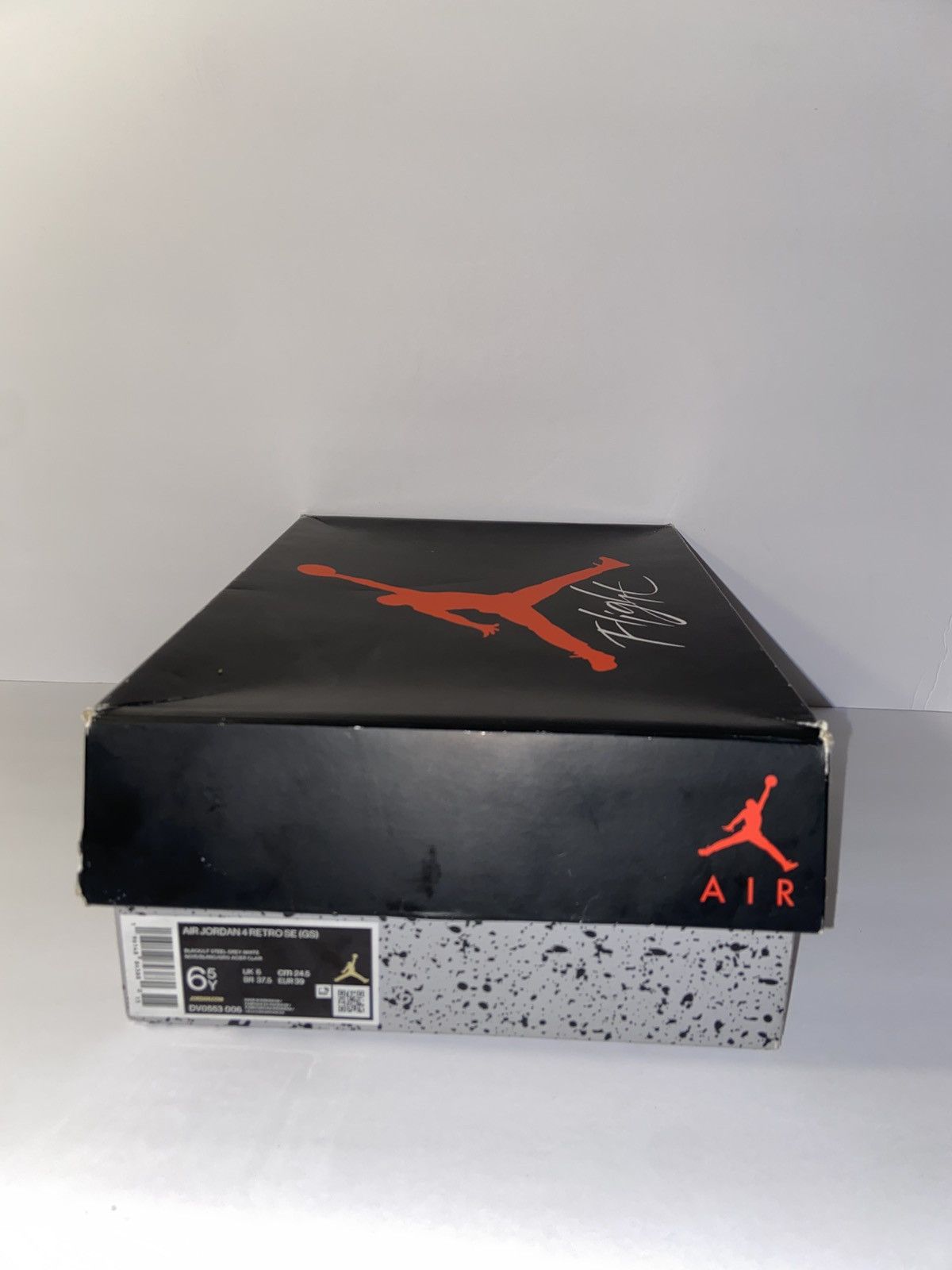 Jordan Brand Jordan 4 Retro Black Canvas (GS) US 6.5Y Used Size US 6.5 / EU 39-40 - 8 Thumbnail