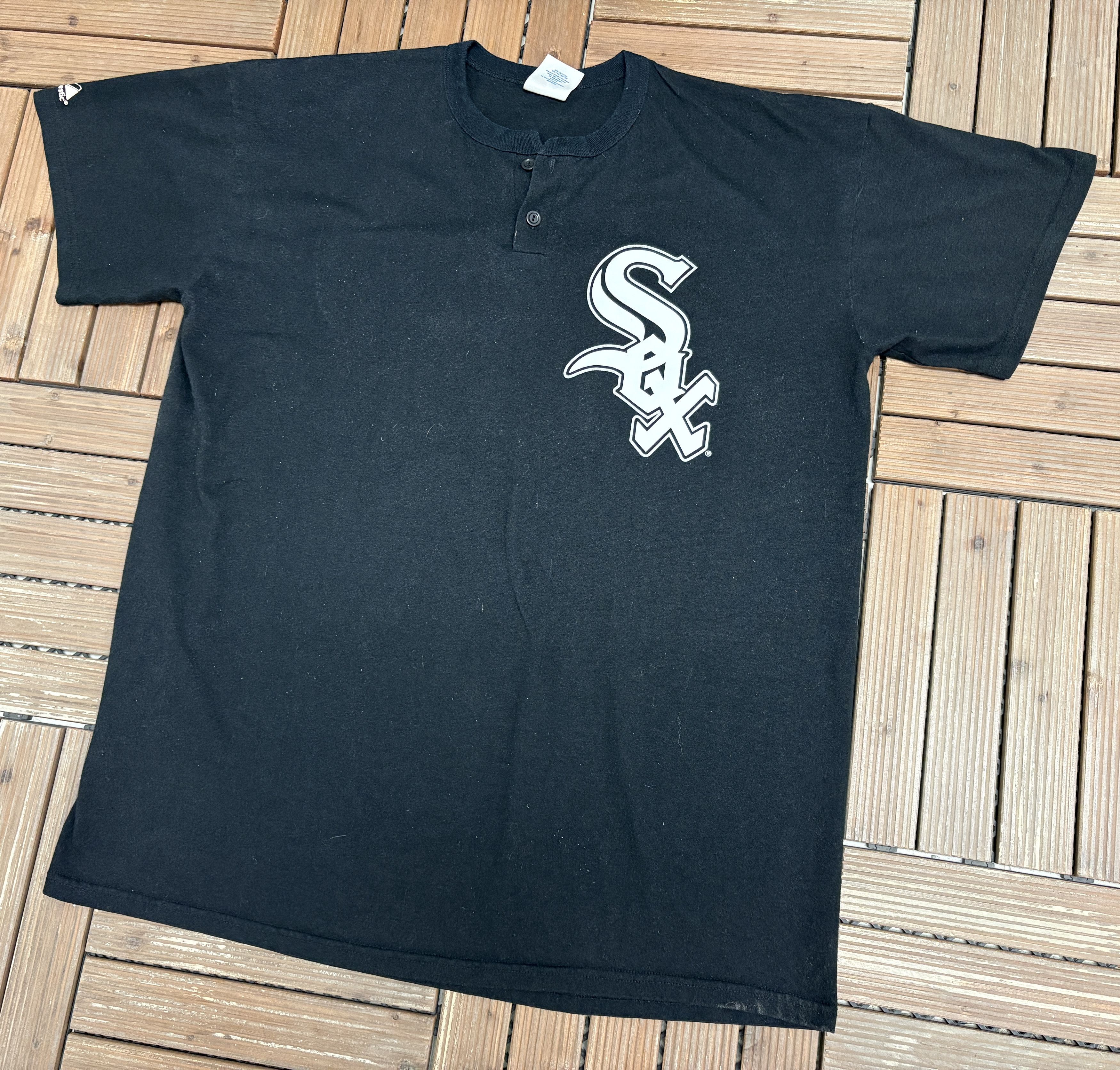 Majestic × Vintage Chicago White Sox Vintage Black T-Shirt Tee Size US XXL / EU 58 / 5 - 2 Thumbnail