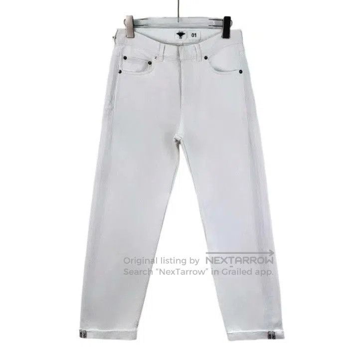 Dior Christian Dior White Distressed Cotton Jeans. Size US 32 / EU 48 - 1 Thumbnail