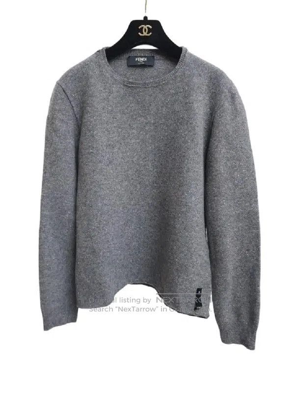 Fendi Fendi Gray Wool Long Sleeve Sweater for Women . Size S / US 4 / IT 40 - 1 Thumbnail