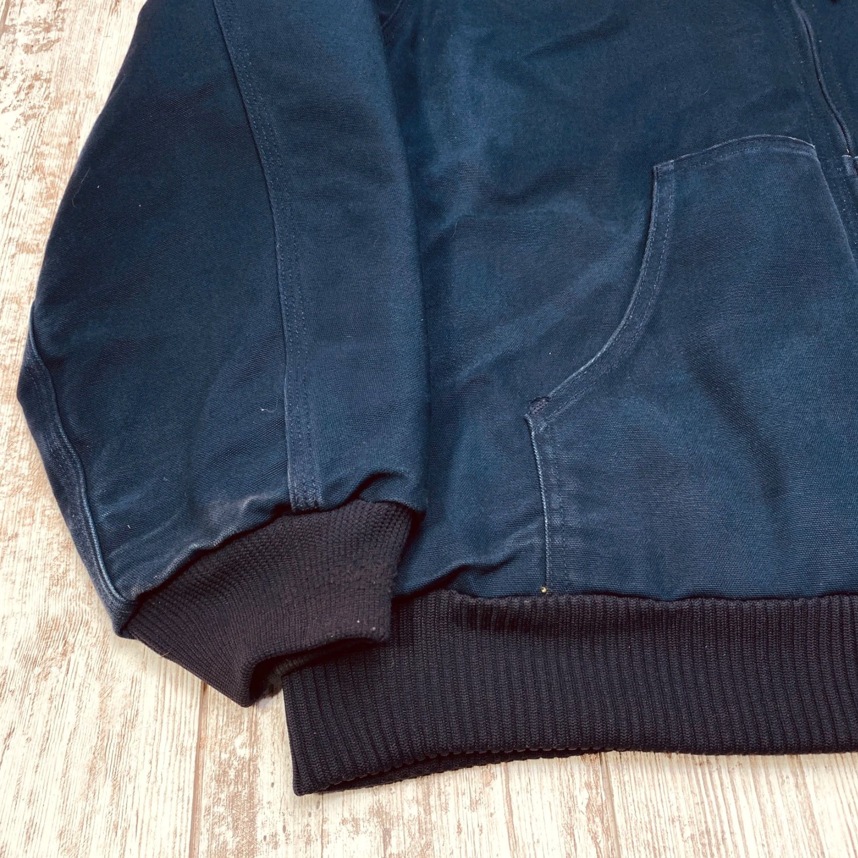 Carhartt VINTAGE Carhartt J140 DNY Quilt Lined Hooded Duck Jacket 2XL Navy Blue Workwear - 7461 Size US XXL / EU 58 / 5 - 3 Thumbnail