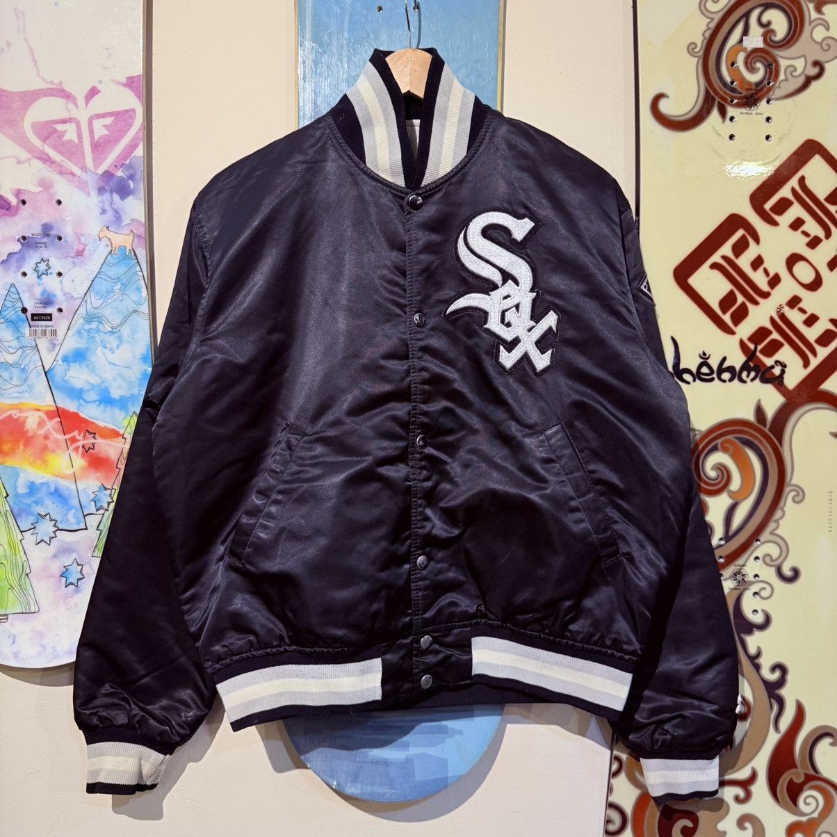 Starter Vintage 80s Starter Chicago White Sox Satin Varsity Jacket Size US M / EU 48-50 / 2 - 1 Thumbnail