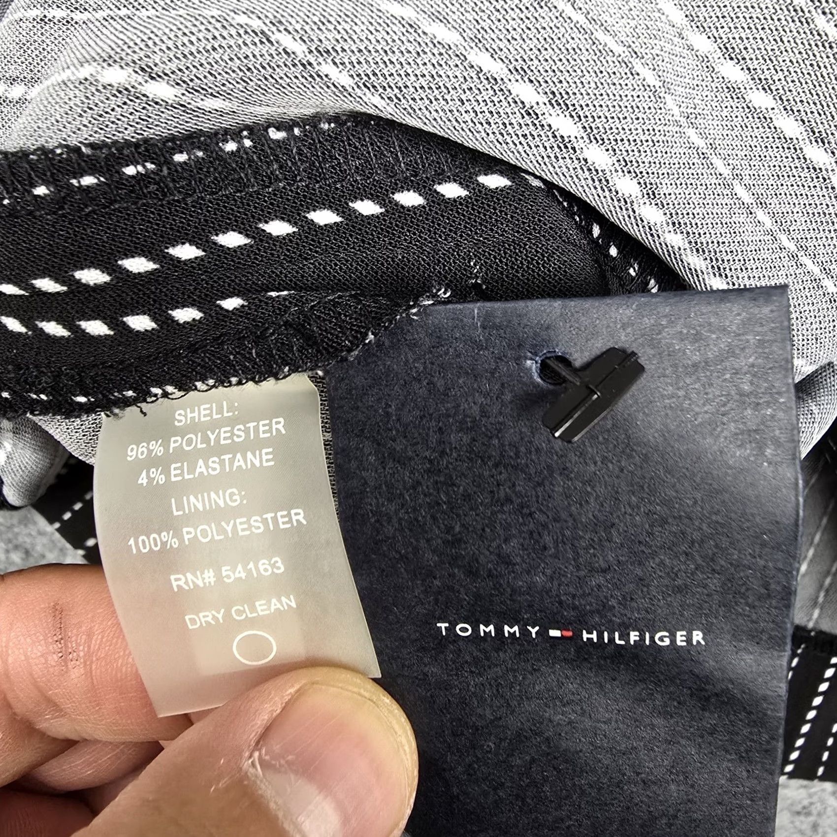 Tommy Hilfiger Tommy Hilfiger Dress Womens Black Stripe Wrap Sheath Belted Long Sleeve Work 10 Size L / US 10 / IT 46 - 5 Thumbnail