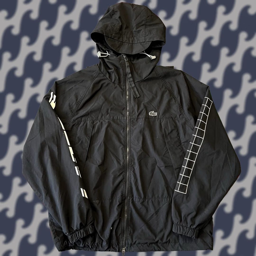 Lacoste Lacoste Hooded Jacket Mens Large Black Full Zip Lined L C8 Size US L / EU 52-54 / 3 - 1 Thumbnail