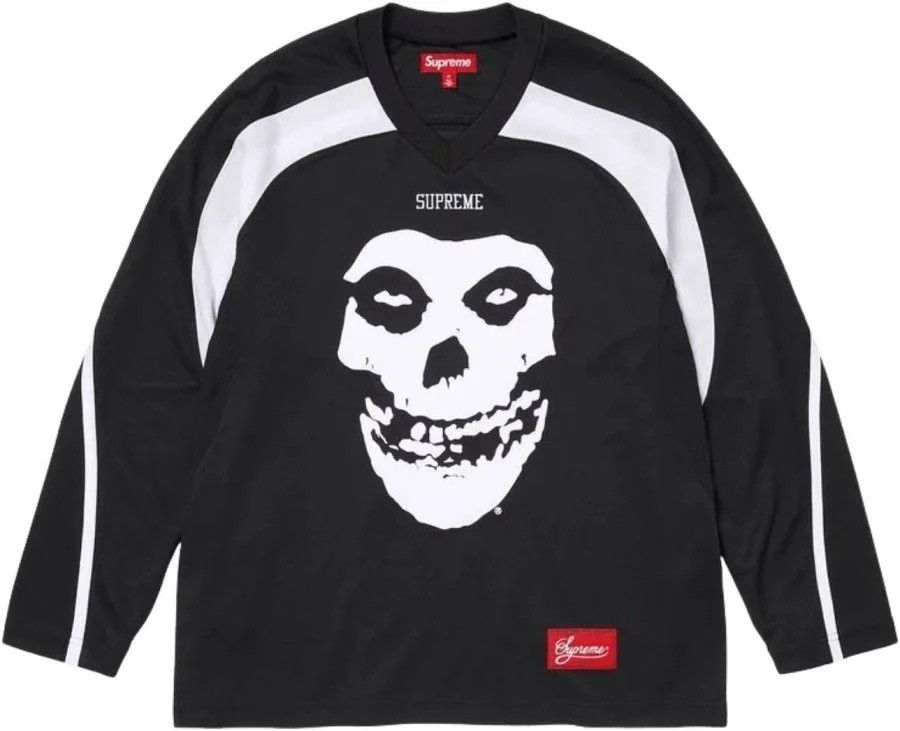 Supreme Sz M Medium - Supreme x The Misfits Hockey Jersey Black Size US M / EU 48-50 / 2 - 1 Thumbnail